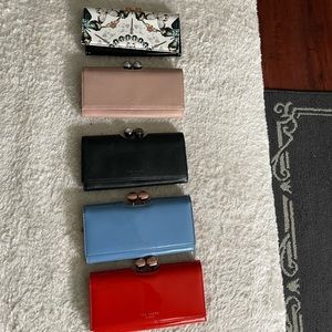 Lot of 5 Ted Baker Wallets. Very good used condition.